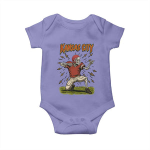 Skeleton Football Lover Baby Onesie Touchdown Game Day Lifestyle TS12 Violet Print Your Wear