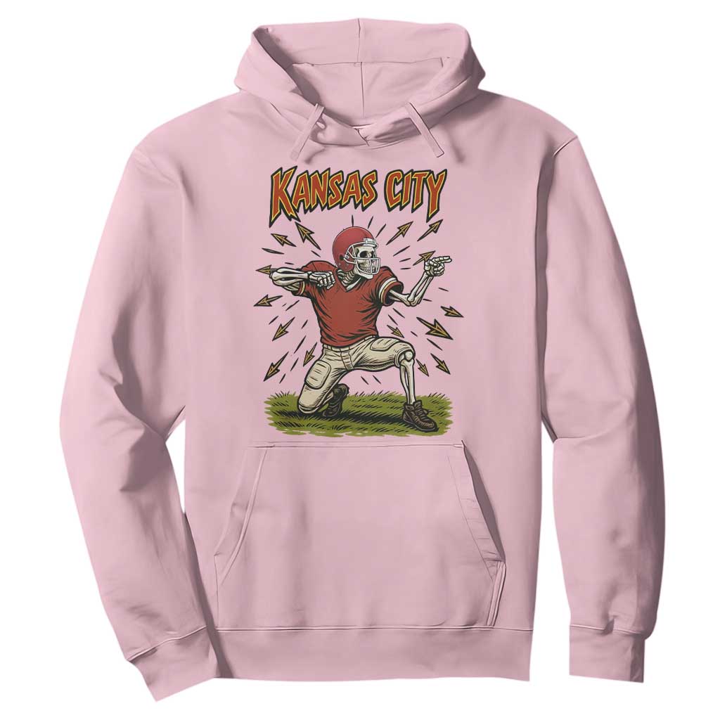 Skeleton Football Lover Hoodie Touchdown Game Day Lifestyle TS12 Light Pink Print Your Wear