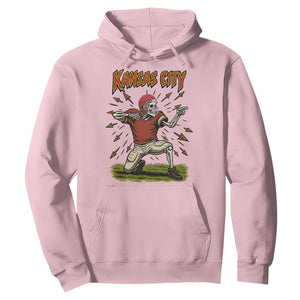 Skeleton Football Lover Hoodie Touchdown Game Day Lifestyle TS12 Light Pink Print Your Wear