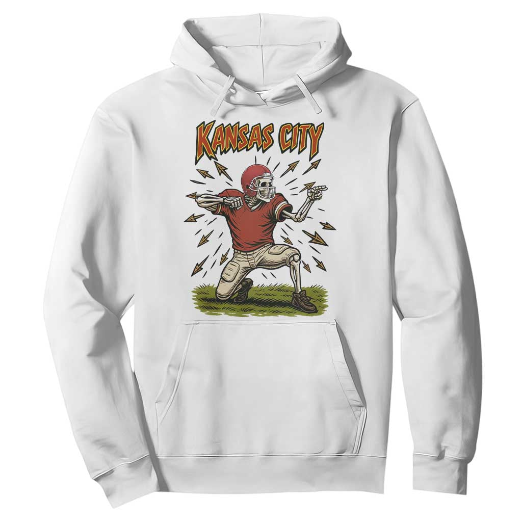 Skeleton Football Lover Hoodie Touchdown Game Day Lifestyle TS12 White Print Your Wear