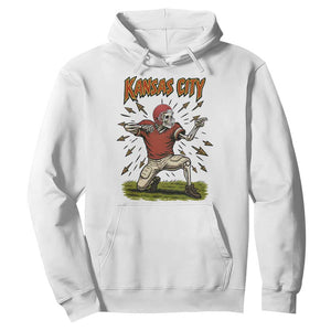 Skeleton Football Lover Hoodie Touchdown Game Day Lifestyle TS12 White Print Your Wear