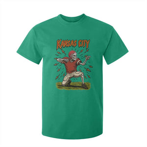 Skeleton Football Lover T Shirt For Kid Touchdown Game Day Lifestyle TS12 Irish Green Print Your Wear