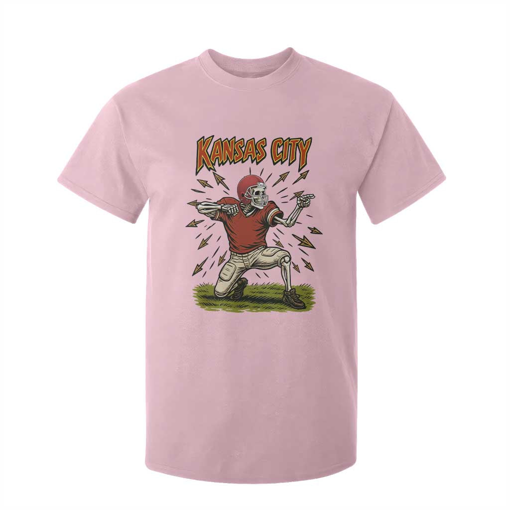 Skeleton Football Lover T Shirt For Kid Touchdown Game Day Lifestyle TS12 Light Pink Print Your Wear