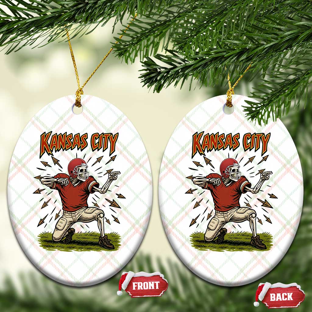 Skeleton Football Lover Ceramic Ornament Touchdown Game Day Lifestyle TS12 Print Your Wear