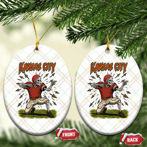 Skeleton Football Lover Ceramic Ornament Touchdown Game Day Lifestyle TS12 Print Your Wear