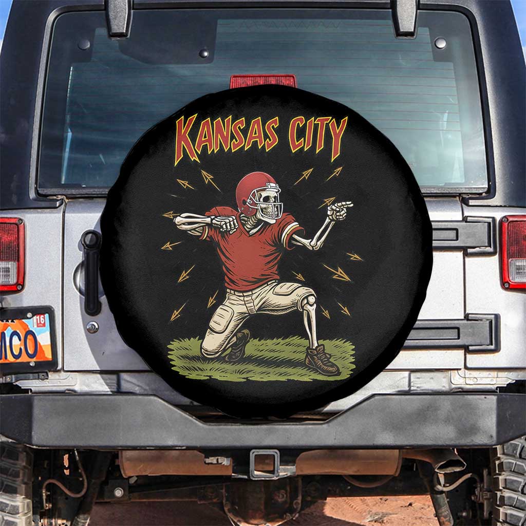 Skeleton Football Lover Spare Tire Cover Touchdown Game Day Lifestyle TS12 No hole Black Print Your Wear