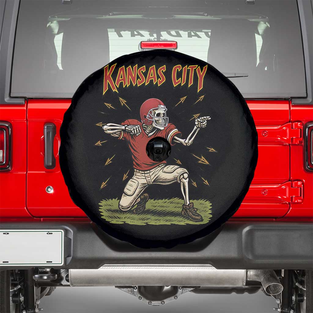Skeleton Football Lover Spare Tire Cover Touchdown Game Day Lifestyle TS12 Black Print Your Wear