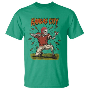 Skeleton Football Lover T Shirt Touchdown Game Day Lifestyle TS12 Irish Green Print Your Wear