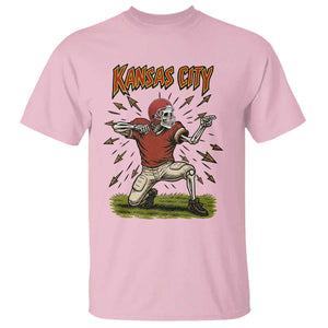 Skeleton Football Lover T Shirt Touchdown Game Day Lifestyle TS12 Light Pink Print Your Wear