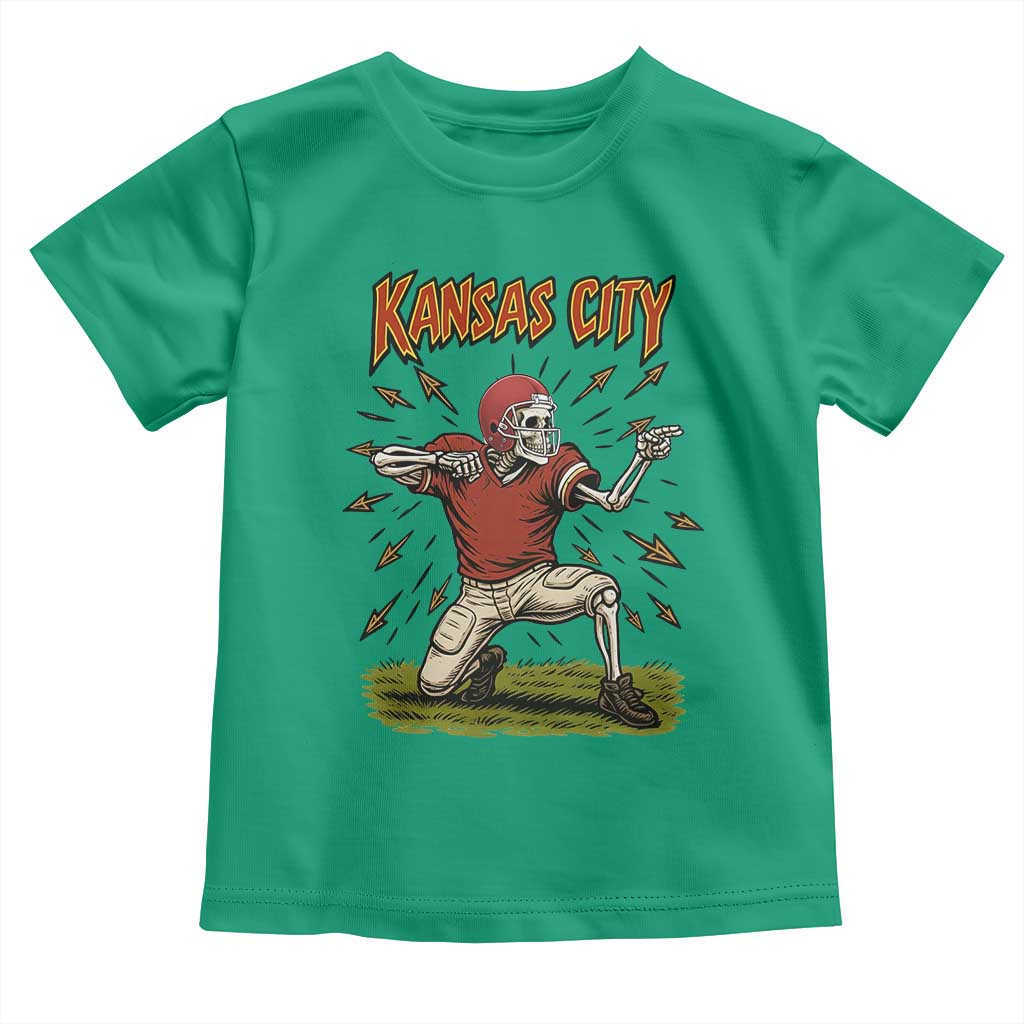 Skeleton Football Lover Toddler T Shirt Touchdown Game Day Lifestyle TS12 Irish Green Print Your Wear