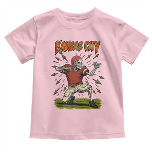 Skeleton Football Lover Toddler T Shirt Touchdown Game Day Lifestyle TS12 Light Pink Print Your Wear