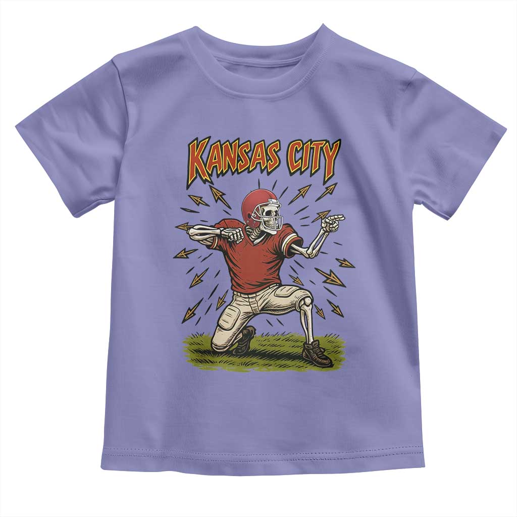 Skeleton Football Lover Toddler T Shirt Touchdown Game Day Lifestyle TS12 Violet Print Your Wear