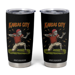 Skeleton Football Lover Tumbler Cup Touchdown Game Day Lifestyle TS12 Black Print Your Wear