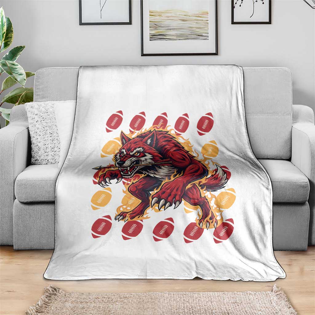 Wolf Football Lover Throw Blanket Game Day Fan Lifestyle TS12 Print Your Wear