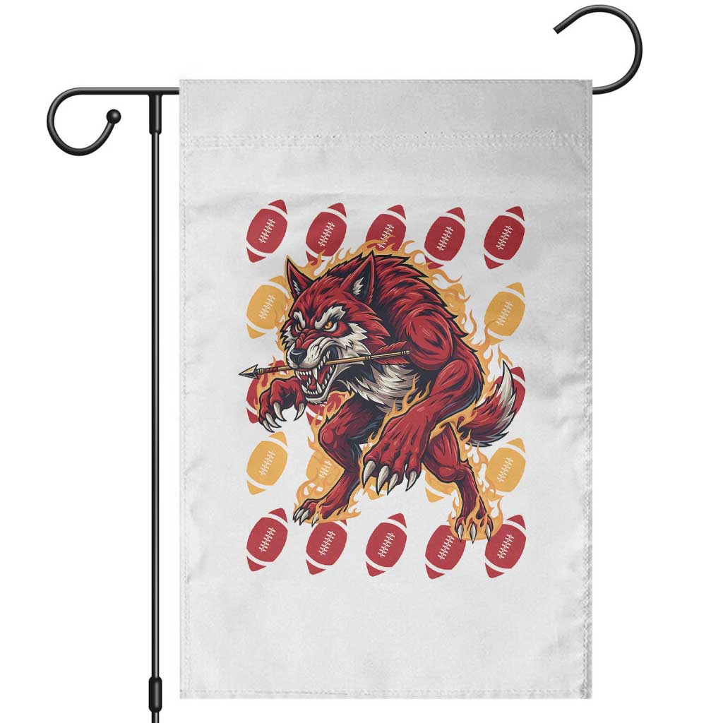 Wolf Football Lover Garden Flag Game Day Fan Lifestyle TS12 White Print Your Wear