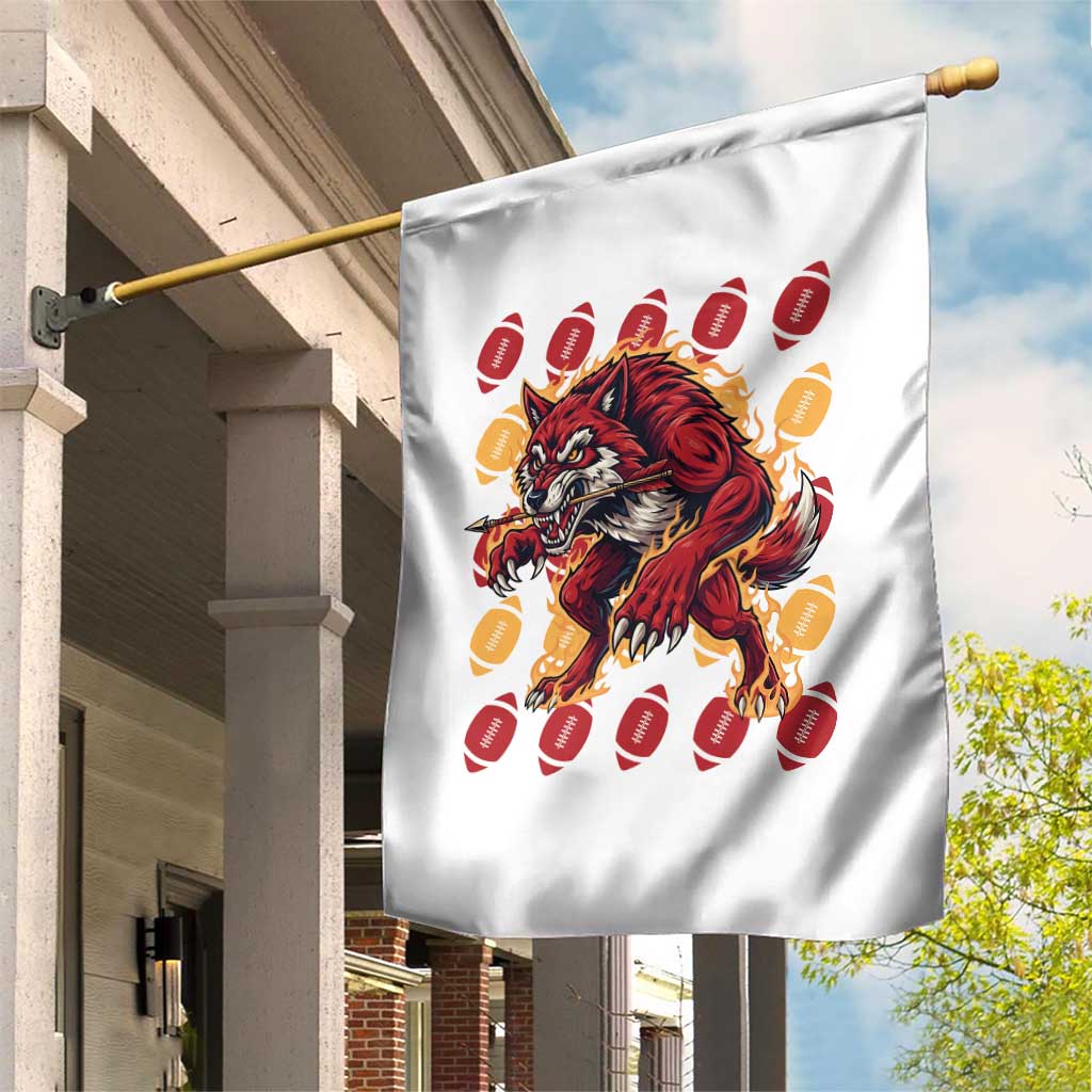Wolf Football Lover Garden Flag Game Day Fan Lifestyle TS12 Print Your Wear