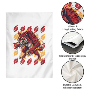 Wolf Football Lover Garden Flag Game Day Fan Lifestyle TS12 Print Your Wear