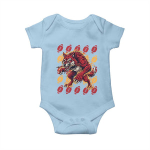 Wolf Football Lover Baby Onesie Game Day Fan Lifestyle TS12 Light Blue Print Your Wear