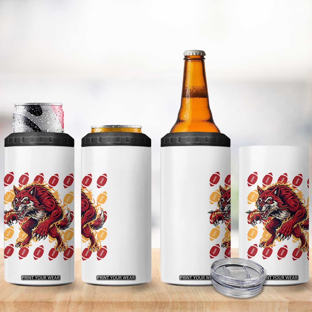 Wolf Football Lover 4 in 1 Can Cooler Tumbler Game Day Fan Lifestyle TS12 Print Your Wear