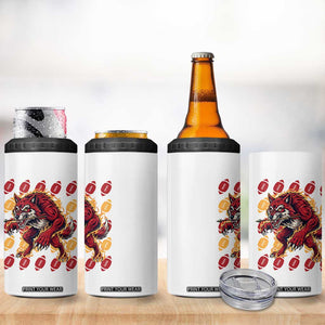 Wolf Football Lover 4 in 1 Can Cooler Tumbler Game Day Fan Lifestyle TS12 Print Your Wear