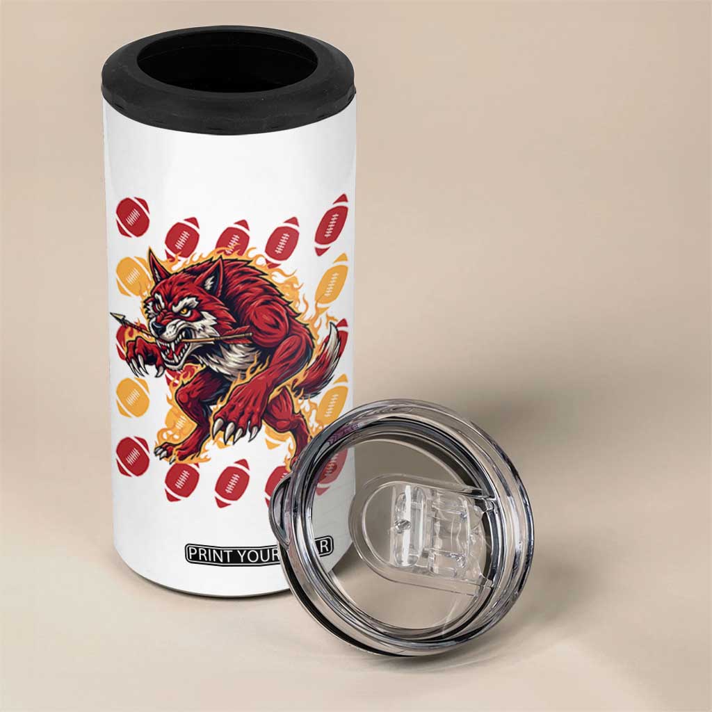 Wolf Football Lover 4 in 1 Can Cooler Tumbler Game Day Fan Lifestyle TS12 Print Your Wear