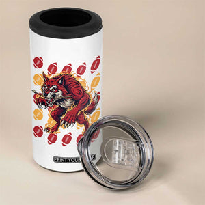 Wolf Football Lover 4 in 1 Can Cooler Tumbler Game Day Fan Lifestyle TS12 Print Your Wear