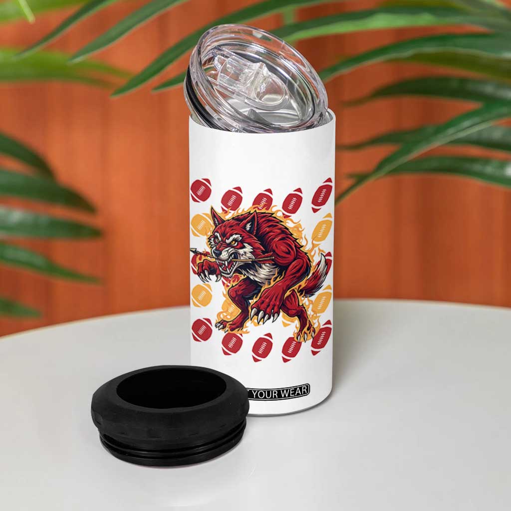 Wolf Football Lover 4 in 1 Can Cooler Tumbler Game Day Fan Lifestyle TS12 Print Your Wear