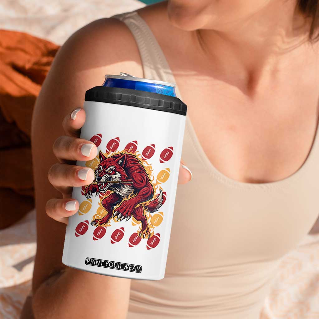 Wolf Football Lover 4 in 1 Can Cooler Tumbler Game Day Fan Lifestyle TS12 Print Your Wear