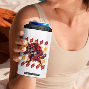 Wolf Football Lover 4 in 1 Can Cooler Tumbler Game Day Fan Lifestyle TS12 Print Your Wear