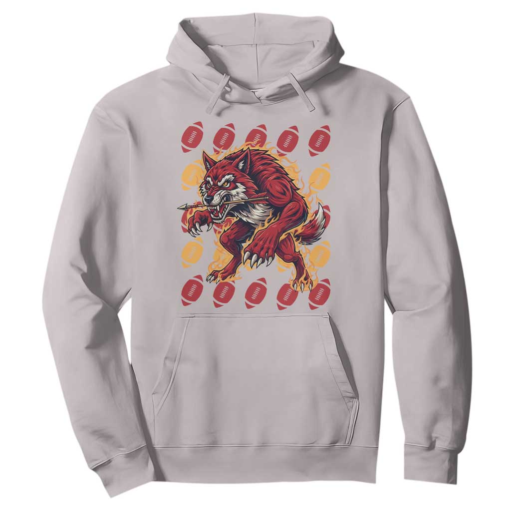 Wolf Football Lover Hoodie Game Day Fan Lifestyle TS12 Ice Gray Print Your Wear