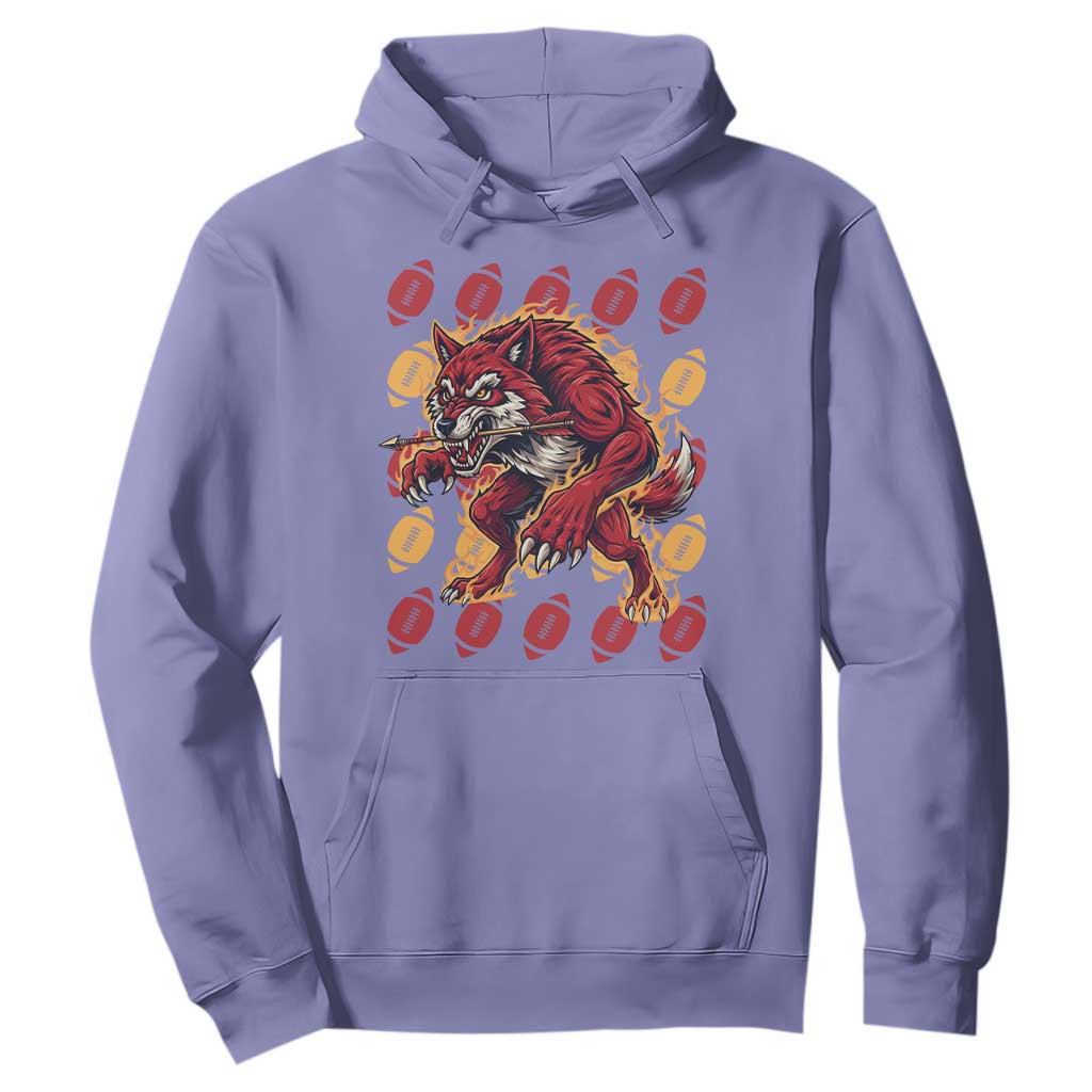 Wolf Football Lover Hoodie Game Day Fan Lifestyle TS12 Violet Print Your Wear