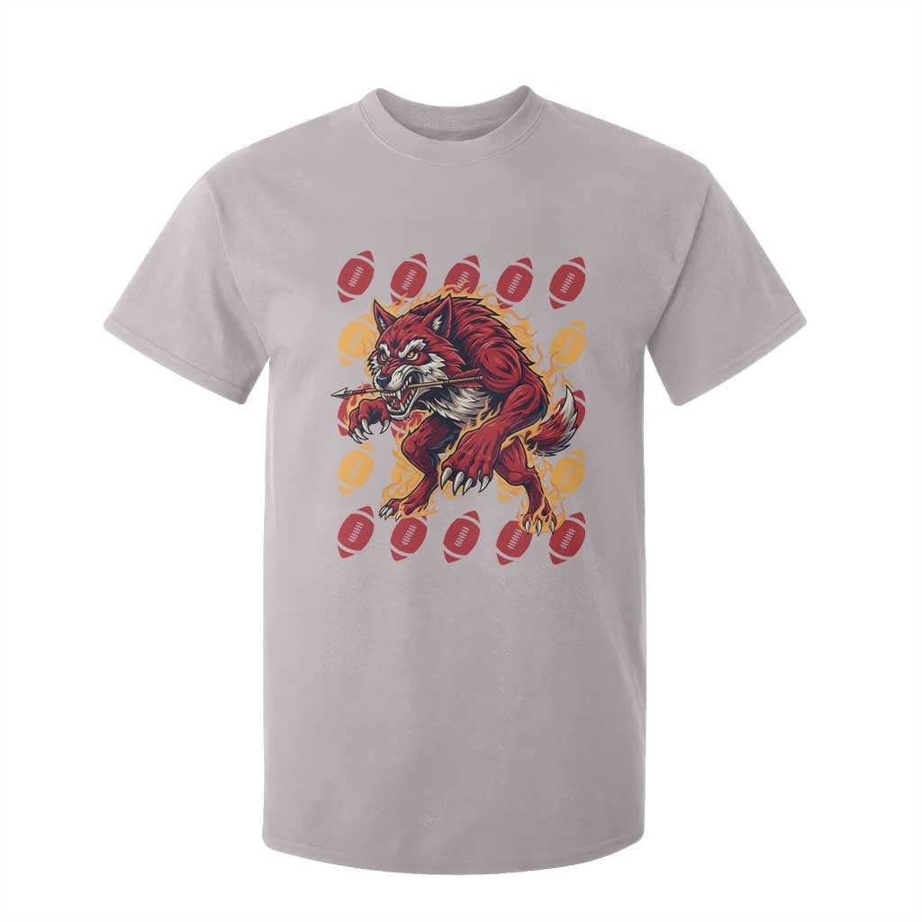Wolf Football Lover T Shirt For Kid Game Day Fan Lifestyle TS12 Ice Gray Print Your Wear
