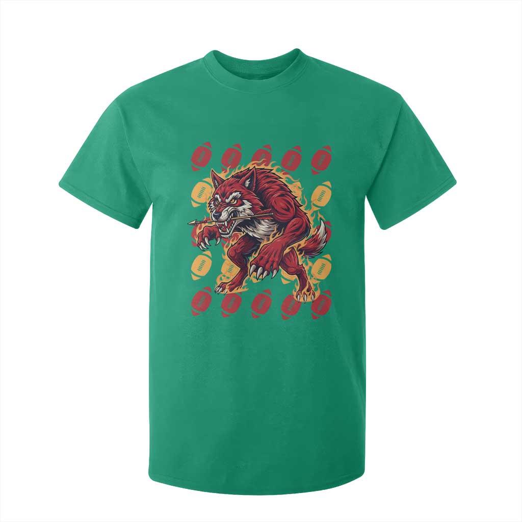 Wolf Football Lover T Shirt For Kid Game Day Fan Lifestyle TS12 Irish Green Print Your Wear