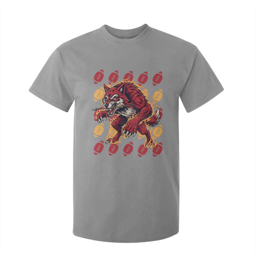 Wolf Football Lover T Shirt For Kid Game Day Fan Lifestyle TS12 Sport Gray Print Your Wear
