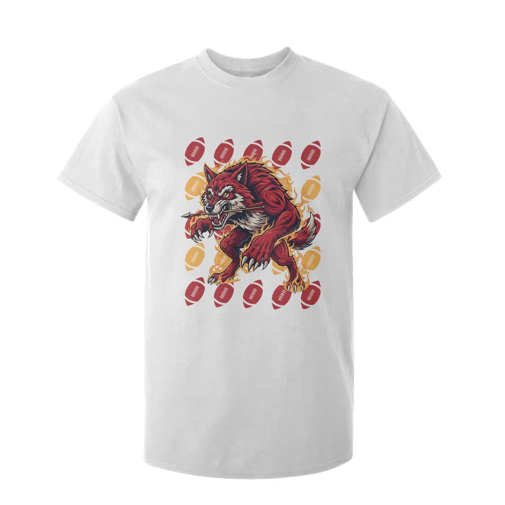 Wolf Football Lover T Shirt For Kid Game Day Fan Lifestyle TS12 White Print Your Wear
