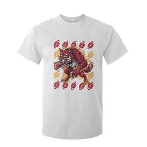Wolf Football Lover T Shirt For Kid Game Day Fan Lifestyle TS12 White Print Your Wear