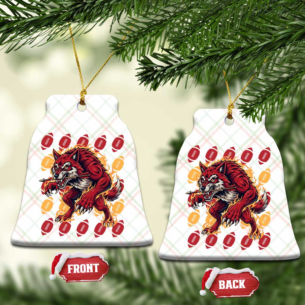 Wolf Football Lover Ceramic Ornament Game Day Fan Lifestyle TS12 Print Your Wear