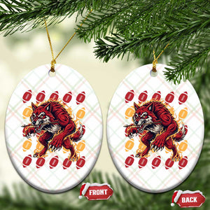 Wolf Football Lover Ceramic Ornament Game Day Fan Lifestyle TS12 Print Your Wear
