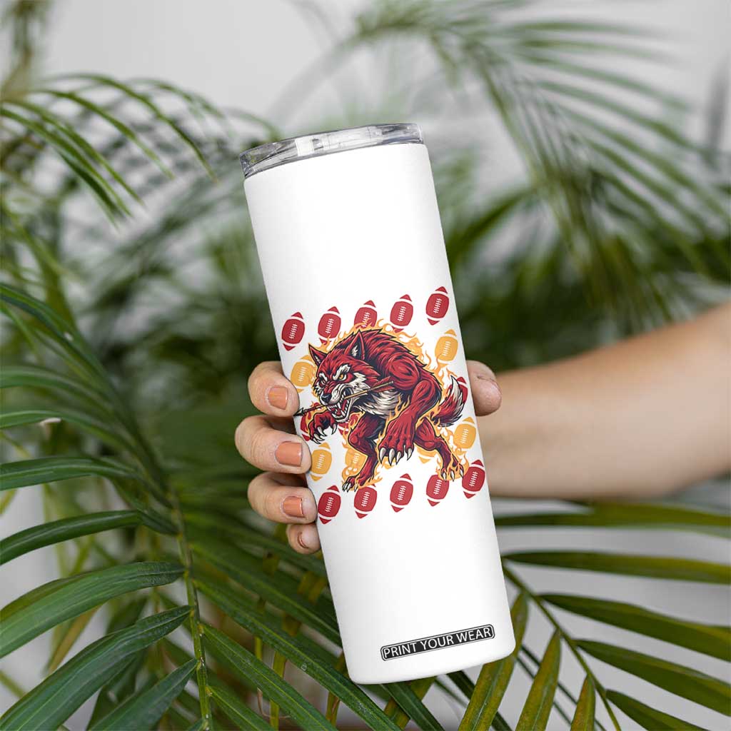 Wolf Football Lover Skinny Tumbler Game Day Fan Lifestyle TS12 Print Your Wear