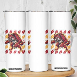 Wolf Football Lover Skinny Tumbler Game Day Fan Lifestyle TS12 Print Your Wear