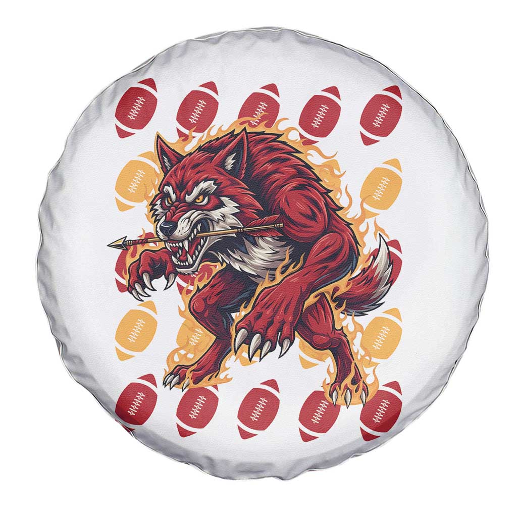 Wolf Football Lover Spare Tire Cover Game Day Fan Lifestyle TS12 Print Your Wear