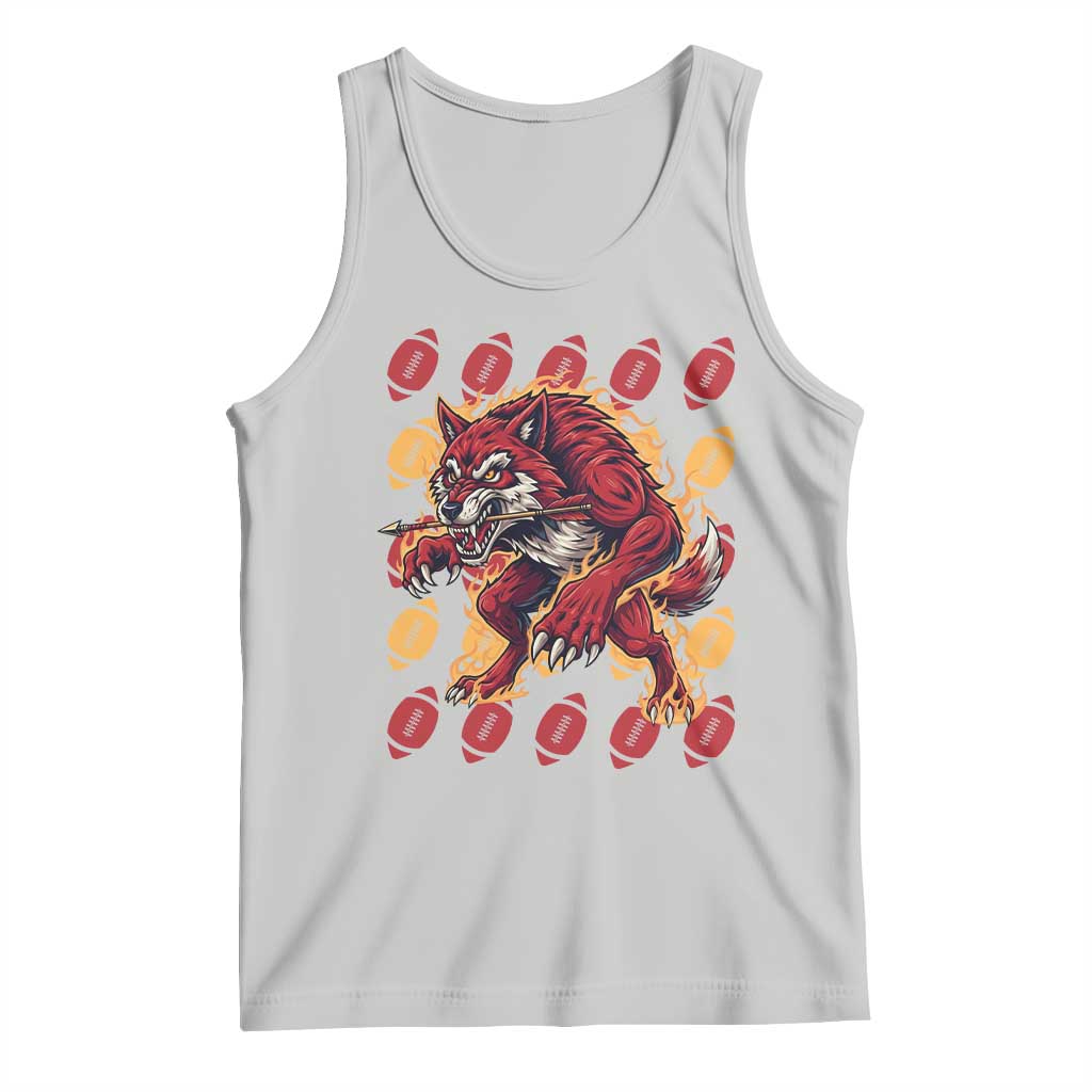Wolf Football Lover Tank Top Game Day Fan Lifestyle TS12 Ash Print Your Wear