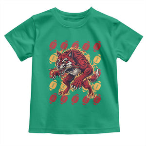 Wolf Football Lover Toddler T Shirt Game Day Fan Lifestyle TS12 Irish Green Print Your Wear