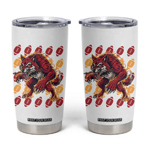 Wolf Football Lover Tumbler Cup Game Day Fan Lifestyle TS12 White Print Your Wear