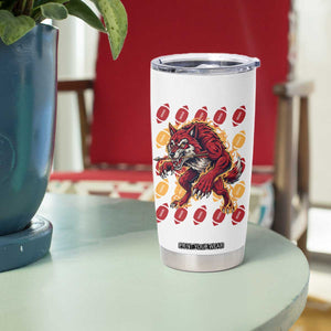Wolf Football Lover Tumbler Cup Game Day Fan Lifestyle TS12 Print Your Wear