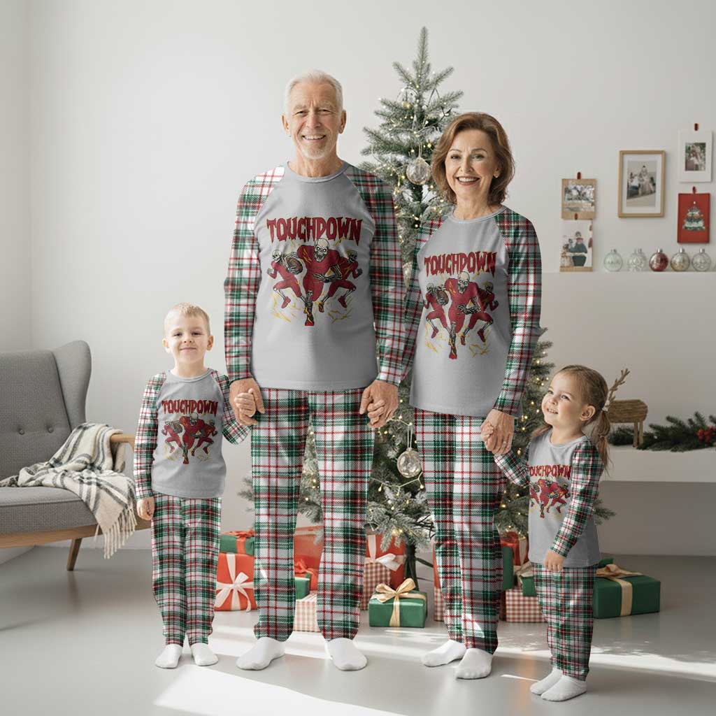 Skeleton Game Day Plaid Pajama Set Touchdown Football Fan Gift TS12 Christmas Plaid Print Your Wear