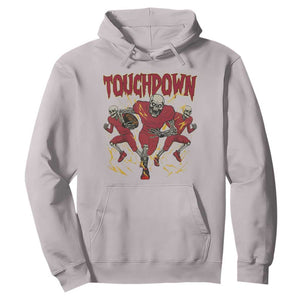 Skeleton Game Day Hoodie Touchdown Football Fan Gift TS12 Ice Gray Print Your Wear