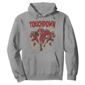 Skeleton Game Day Hoodie Touchdown Football Fan Gift TS12 Sport Gray Print Your Wear
