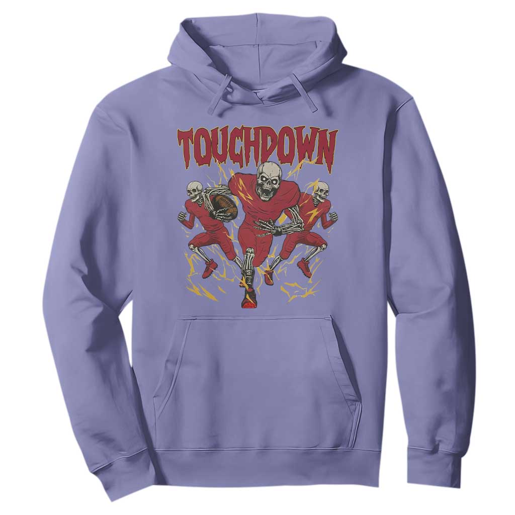 Skeleton Game Day Hoodie Touchdown Football Fan Gift TS12 Violet Print Your Wear