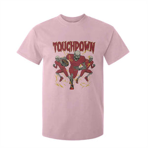Skeleton Game Day T Shirt For Kid Touchdown Football Fan Gift TS12 Light Pink Print Your Wear